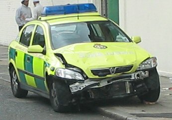 Another fine example of LAS driving, a damaged response car